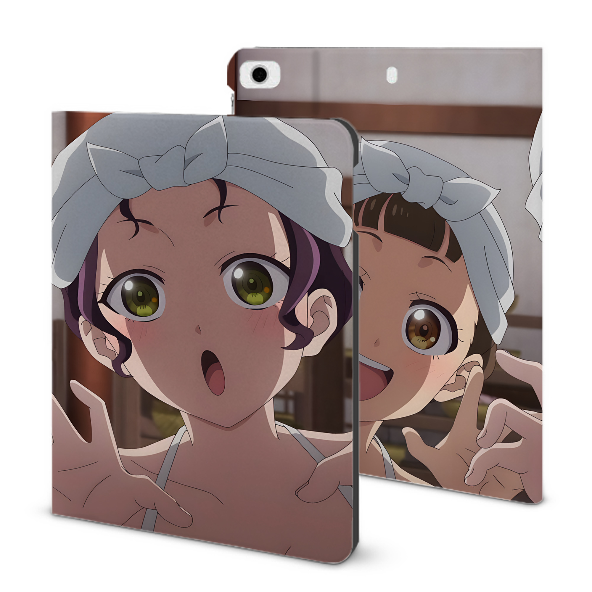 （画像用） 薬屋のひとりごと The Apothecary Diaries IPad ケース ブック型 PUレザー TPU 耐衝撃 軽量 薄型 ペン収納なし 全面保護 IPad 各モデル対応